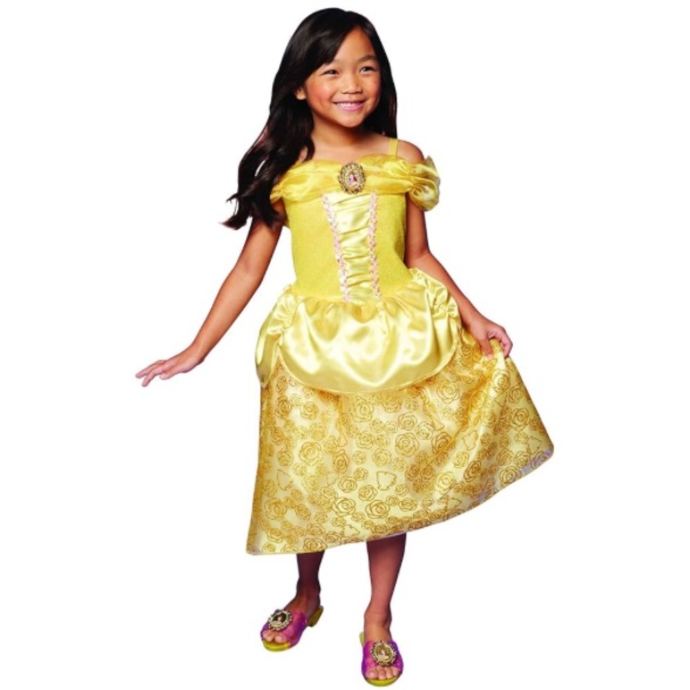 DISNEY 💛🌹PRINCESS BELLE🌹💛 COSTUME DRESS SIZE 4-6X 🌟NWOT🌟